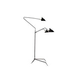 Lampe sur pied LGFSG Lampadaire Modélisation Chambre Lampe industrielle debout Simple Salon Led Luminaire au sol, 3 têtes noir