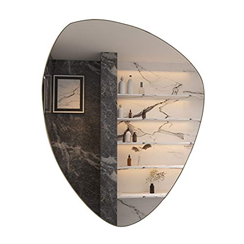 LKHG Miroir De Salle De Bain en Forme De Goutte Miroir De Maquillage Mural Miroir HD, Antidéflagrant, Épaisseur du Miroir 5 MM, Miroir en Verre pour Entrée/Salle De Bain/Boutique