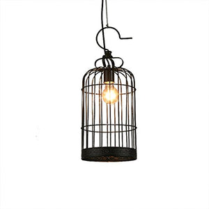 BS Cadre Poli Moderne Éclairage De Fer Plafonnier Lustre Américain Plafonnier De Lustre Birdcage 220-240V 18 x 50cm Lustre étranger