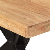 vidaXL Table à dîner Noir 180x90x77 cm Bois d'acacia Solide