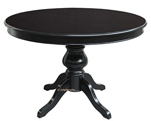 Table noire à rallonge - diamètre 120 cm