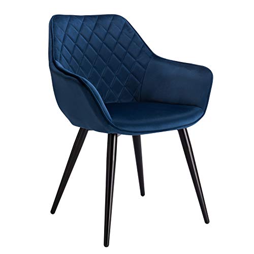 WOLTU BH153bl-1,1 Chaise de Salle à Manger Moderne Chaise de Cuisine en Velours et métal,Bleu WOLTU BH153bl-1,1 Chaise de Salle à Manger Moderne Chaise de Cuisine en Velours et métal,Bleu