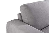 Soliving Perez Fauteuil Design Contemporain Tissu Gris Clair et Pieds en Bois Massif