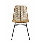 Bloomingville Chaise Design la Chaise en rotin Lena Chair de Couleur Rotin Naturel/en Rotin - Osier - Acier/Désigné