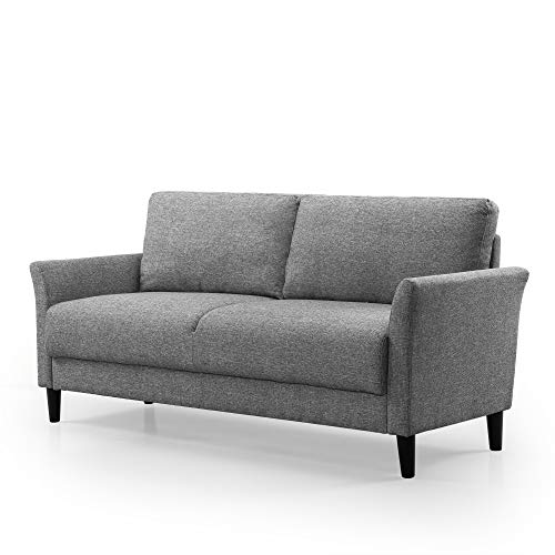 Canapé ZINUS Jackie, Contemporain, Assemblage facile et sans outil, Accoudoirs évasés, Pieds fuselés, Canapé enroulable, Gris clair Canapé ZINUS Jackie, Contemporain, Assemblage facile et sans outil, Accoudoirs évasés, Pieds fuselés, Canapé enroulable, Gris clair