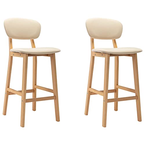 Chusui Lot de 2 tabourets de bar, bar, bar Stools, chaise de comptoir, tabouret de comptoir, tabouret de comptoir, tabouret de cuisine, accessoires de bar, tissu crème Chusui Lot de 2 tabourets de bar, bar, bar Stools, chaise de comptoir, tabouret de comptoir, tabouret de comptoir, tabouret de cuisine, accessoires de bar, tissu crème