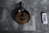 Starbath Plus - Lavabo en céramique - Forme ronde - Couleur Cuivre - Dimensions 35 x 35 x 12 cm - Idéal pour les plans de travail dans la salle de bains et les meubles de toilettes