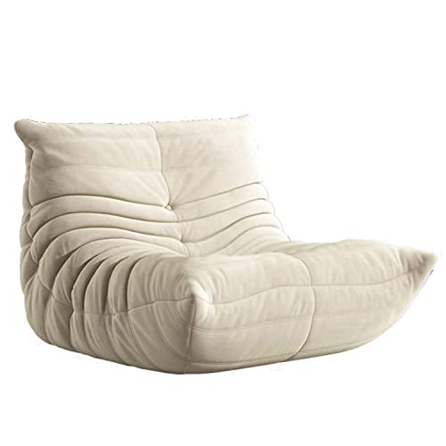 ArtsPavilion Canapé De Sol Paresseux Doux, Chaise Au Coin du Feu, Canapé Accent Bean Bag pour Salon Salon Bureau, Amovible, Lavage XL White