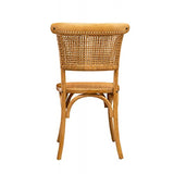 Biscottini frêne 88 x 50 x 44 cm Salle à Manger en Bois avec Finition Naturelle | Chaise de Cuisine Assise en rotin, Marron, 88x44x50 cm