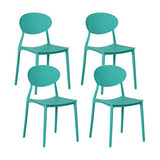 MEGA lot de 4 chaises en PP empilable 48x48x81cm VERT