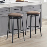 SHOCOKO Swivel Bar Stools Tabouret de comptoir de cuisine avec assise en cuir synthétique et cadre en métal robuste, moderne, pour îlot de cuisine, bar, salle à manger, marron