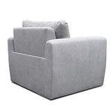 E-MEUBLES Petit Canapé lit Convertible Salon Chambre d'ado Fauteuil Tissu Peluche SARA 80 (Gris Clair)