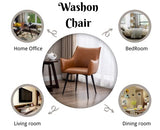 Wahson Fauteuil Salon Chaise en PU Cuir Chaise Salle à Manger avec Pieds en Métal Chaise pour Salon/Chambre/Bureau (Marron)