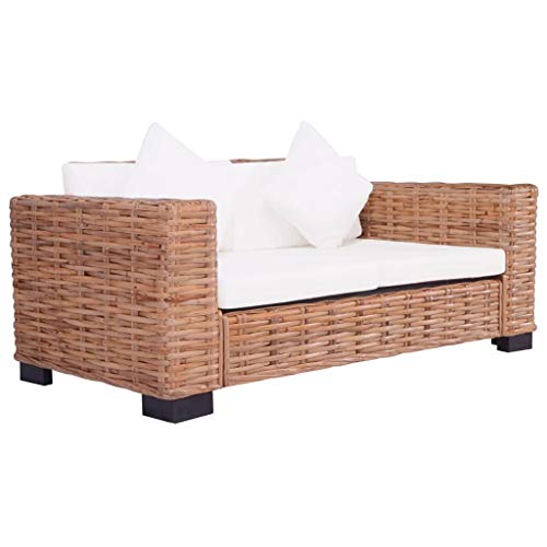 vidaXL Canapé à 2 Places de Jardin Résine Tressée Meuble de Patio Canapé Extérieur Mobilier de Jardin Terrasse Cour Salon Intérieur vidaXL Canapé à 2 Places de Jardin Résine Tressée Meuble de Patio Canapé Extérieur Mobilier de Jardin Terrasse Cour Salon Intérieur