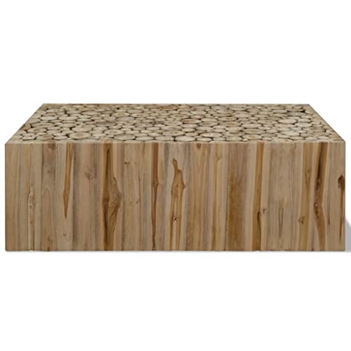 vidaXL Teck Authentique Table Basse 90x50x30 cm Table d vidaXL Teck Authentique Table Basse 90x50x30 cm Table d'Appoint Meubles de Canapé