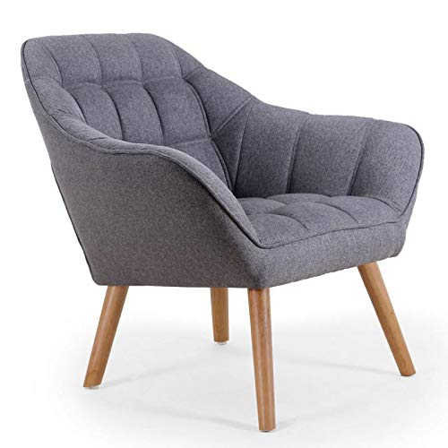 Paris Prix - Fauteuil Scandinave Matelassé taon 83cm Gris Paris Prix - Fauteuil Scandinave Matelassé taon 83cm Gris