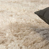 Paco Home Tapis Poils Hauts Moelleux Moderne Shaggy Style Flokati Confortable Uni Beige, Dimension:120x160 cm