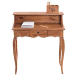 Design Delights Secrétaire Napoléon vintage en bois massif d’acajou - Bureau style colonial - Style shabby chic 80 x 92 x 40 cm - Couleur : 08 Miel ciré