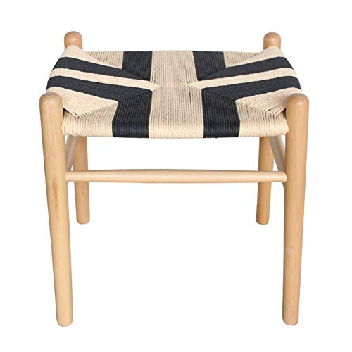 NMDCDH Tabourets de Pied Ottoman Tabouret de canapé Repose-Pieds Marchepied Petit Repose-Pieds Repose-Pieds rembourrés Tabouret de Table Basse Salon en rotin en Bois Massif, 12 Couleurs (