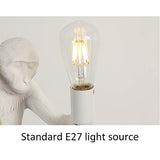 Lampe de singe de style industriel Vintage, lustre de résine créative de personnalité, lustre de singe de corde de, E27 (Color : Black)