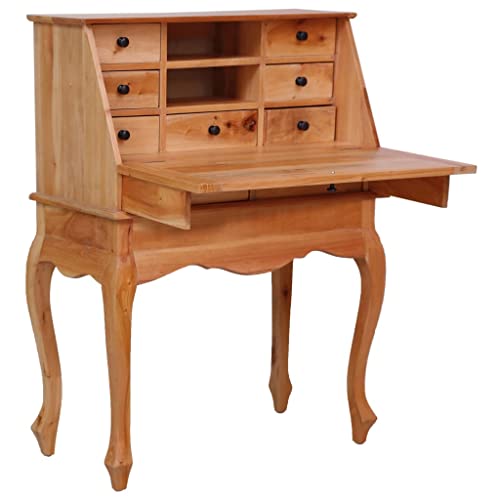 vidaXL Bureau Secrétaire Bureau Antique avec 9 Tiroirs et 2 Compartiments Ouverts Rangement Maison Intérieur 78x42x103 cm Bois d vidaXL Bureau Secrétaire Bureau Antique avec 9 Tiroirs et 2 Compartiments Ouverts Rangement Maison Intérieur 78x42x103 cm Bois d'Acajou Massif