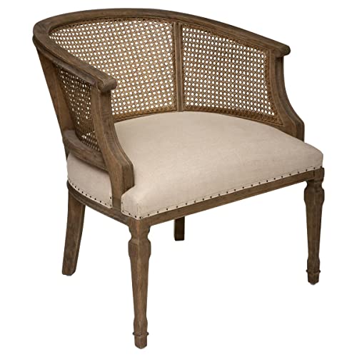 Fauteuil Cléon Lin en cannage - Atmosphera créateur d Fauteuil Cléon Lin en cannage - Atmosphera créateur d'intérieur