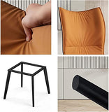MZLaly Lot de 6 Chaises Salle Manger Cuir, Chaise Salon Moderne avec Pieds Acier Au Carbone Chaise Bureau (Color : Orange)