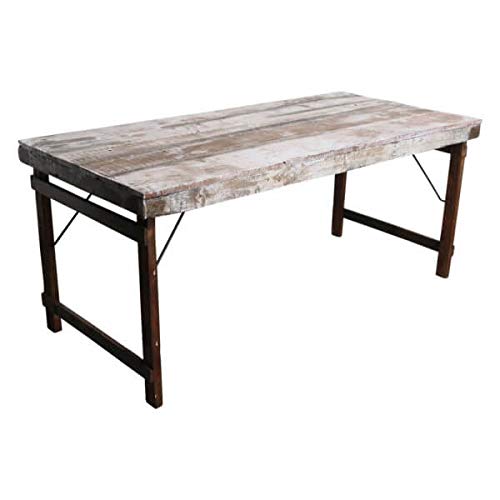MATHI DESIGN Vintage- Table Pliante Bois Blanc MATHI DESIGN Vintage- Table Pliante Bois Blanc