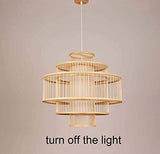 Lustre Bambou Tissé Lustre Lampe Restaurant Boutique Café Bar Tea Room Lampe Bamboo Chandelier E27 (50 * 50cm)