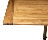 Biscottini Table Extensible à Livre en Bois Massif de Tilleul - Style Country - Structure et Plan Naturel L 120 x P 120 x H 80 cm