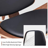 Lounge Nordic Creative Simple Designer Simple Canapé Chair Smile Airplane Shell Chaise Salle à Manger Chaises,Black Walnut Wood,Standard