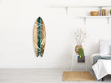 DECLINA, Décoration murale, planche de surf, déco surf, impression sur aluminium, Planche de surf décorative Summer Surfing, 100x30 cm