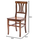 Meubles pour Tous 325 GLLE Lot de 2 chaises, Bois, Noyer, 46 x 44 x 90 cm