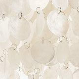 Plafonnier en forme de coquillages en forme de chiots en perles de nacre Capiz pour salon chambre à couloir E27 Ø 30 cm x H 50 cm