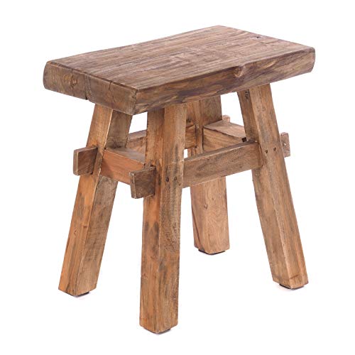 Design Delights Tabouret en bois rustique vintage 40 Design Delights Tabouret en bois rustique vintage 40