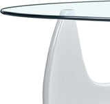 OM-PDD Table Basse Design Salon, Table Basse Transparente Salon, Table Basse Verre Trempé Design Moderne, Table Basse Industrielle, 50x37.5x16in