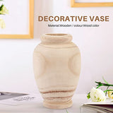 Ticarus Vase Decoratif Vase en Bois Massif pour Décoration de Table de Salon - Vase pour Pampa Fleurs en Bouteille - Ornement de la Maison