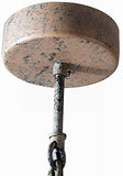 J.NL Bois Perles Lustre pendentifs Trois Vintage rétro Gris Clair Antique Finition Blanc Antique Lampes de Plafond de Cuisine Rustique,White