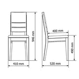 Marque Amazon - Alkove - Hayes - Set de 2 fauteuils en bois massif avec siège tapissé, C-ur de hêtre