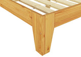 Erst-Holz Cadre de lit Adulte pin Naturel Extra Long 160x220 Robuste et Moderne, sans literie 60.62-16-220oR
