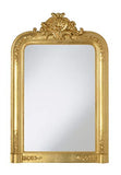 MO.WA Miroir Mural avec Cadre Classique Style Louis Philippe Fini à la Main avec Feuille d'or. esure extérieure Cm.67x97 Fabriqué en Italie