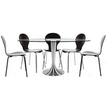 Alterego - Table à dîner design 'KRYSTAL' ovale en verre - 160x108 cm