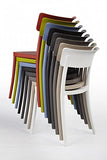 SARETINA Chaise polypropylène design empilable, pour salle à manger, bar et cuisine, aussi pour extérieur - 8 couleurs (4, vert acide)