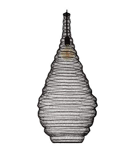 Atmosphera - Suspension Ali Maille en Fer Noir H 82 cm