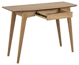 AC Design Furniture Konrad Table de Bureau, H : 74 x L : 105 x P : 45 cm, Chêne huilé et plaqué chêne, 1 pce