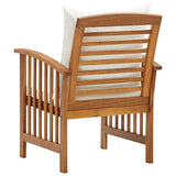 Tidyard Chaises de Jardin avec Coussins Fauteuil d'extérieur pour Patio ou Terrasse Bois d'acacia Massif 2 pcs