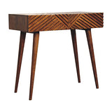Artisan Furniture Table Console Chestnut Lille, Bois de Mangue, châtaigne, Taille Unique