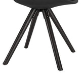 WOLTU Lot de 4 Chaises de Salle à Manger Chaises de Cuisine en Velours,Chaises de Relax Nouveau Design Noir BH196sz-4