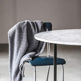 Table à manger ronde en marbre – Blanc – 120 cm