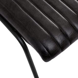 Chaise Dario Noire - métal & Cuir - Atmosphera créateur d'intérieur